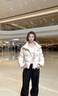 雅鹿2025新款短款立領(lǐng)羽絨服女士好看冬裝泡芙時(shí)尚保暖面包服 淺瓷米 S 建議90-100斤 曬單實(shí)拍圖