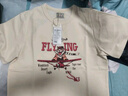 馬登工裝 美式復(fù)古老虎印花T恤男二本針圓領(lǐng)短袖流蘇繡咔嘰半袖衫秋夏 米杏色 XL 曬單實(shí)拍圖