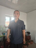啄木鳥短袖t恤男爸爸冰絲T恤中老年上衣服速干短袖夏季薄款POLO衫半袖男 煙灰色 【單件裝】 XL 【建議125-145斤】 曬單實拍圖