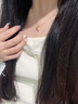 中國黃金（CHINA GOLD）開(kāi)心果黃金項鏈足金金鑲玉吊墜女和田玉項鏈情人節生日禮物送女友 足金吊墜_約0.3g【贈銀鏈】玫瑰禮盒 曬單實(shí)拍圖