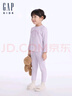 Gap【大小童同款】女童雙面磨毛長袖睡衣套裝646205 淡紫色 110 cm(4-5歲) 亞洲尺碼 曬單實(shí)拍圖