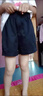 迪士尼女童短褲外穿夏季小女孩薄款褲裙夏裝大童夏天中褲子2025新款洋氣 黑色 【腰帶款】 110 (建議身高100-110cm) 曬單實(shí)拍圖