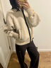 加拿大鵝（Canada Goose）【新品】Sierra女士黑標(biāo)羊毛抓絨外套飛行員夾克 7224WB 9950 淺黃褐色 XS 曬單實拍圖