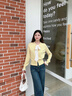 香影闊腿牛仔褲女2025秋季新款丹寧風(fēng)復(fù)古寬松梨形身材高腰直筒褲 牛仔藍(lán) S 155/60A/85-95斤 曬單實(shí)拍圖
