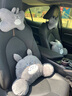 齊選汽車(chē)可愛(ài)頭枕腰靠車(chē)用卡通靠枕汽車(chē)座椅護頸枕四季通用車(chē)載靠背枕 【灰貓頭枕腰靠】?jì)商籽b 曬單實(shí)拍圖