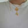 卡鉑亞黃金吊墜女 足金999兩世歡蓮花吊墜黃金項鏈荷花蓮蓬掛墜送女友 4.06克 高4.6cm 寬2.1cm 曬單實拍圖
