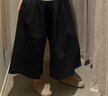 無(wú)印良品（MUJI） 女式 涼感輕便七分褲 褲子女款夏季女裝裙褲純棉闊腿褲 涼感物語(yǔ) 黑色 XL (165/74A) 曬單實(shí)拍圖