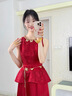 泰勒馬丁紅色新中式新娘旗袍敬酒服2025新款古裝婚紗結(jié)婚禮服出閣服回門服 HF058(贈隨機(jī)腰帶1條) L 曬單實(shí)拍圖