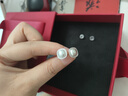 潮宏基 鉑雅方圓鉑金耳釘女PT950耳飾拉絲幾何送女友禮物 計價工費290元 2.15g，一對款（贈硅膠耳堵） 曬單實拍圖