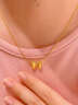 中國黃金（CHINA GOLD）18K金項鏈女款輕奢百搭首飾蝴蝶結吊墜情人節(jié)生日禮物送女友愛人 18K蝴蝶結吊墜【配S925鏈】 曬單實拍圖
