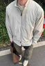 卡圖弛立領(lǐng)防曬衣男夏季薄款美式bomber夾克外套高街速干休閑運(yùn)動(dòng)上衣服 淺灰色 XL 曬單實(shí)拍圖