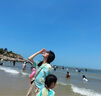 小熊精靈（xiaoxiongjingling）親子裝母女裝一家三口四口夏季休閑短袖t恤套裝特別的洋氣T家庭裝 笑臉單件上衣 女寶110碼(建議體重35斤左右) 曬單實(shí)拍圖