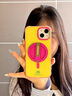 GGSHARE寄居蟹多巴胺簡(jiǎn)約磁吸手機殼帶支架適用iphone17蘋(píng)果16promax1514手機套獨特小眾不撞款男女情侶款 黃色藝術(shù)色塊殼+粉折疊支架 iphone 16 曬單實(shí)拍圖