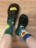 JKN油畫襪子女夏季中筒ins潮【復(fù)古文藝】法式個(gè)性外穿情侶襪男5雙裝 曬單實(shí)拍圖