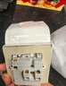 國際電工86型一體式插座防水盒家用衛(wèi)生間帶開關五孔90°開合插座面板防濺保護盒 白色五孔防水【暗裝】 曬單實拍圖