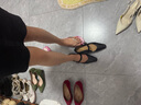 妙麗瑪麗珍鞋女粗跟法式一字扣2025春季新款百搭通勤JK小皮鞋 黑色 35 (225mm) 標(biāo)準(zhǔn)碼 曬單實(shí)拍圖