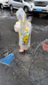 牧萌兒童雨衣男童女童防水全身雨披幼兒園小學(xué)生雨具 黃色小黃鴨 S 曬單實拍圖