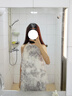 讓霧套裝兩件套新中式連衣裙裙子女夏季2025新款高級感法式海邊沙灘裙 水墨荷葉邊套裝 M 建議100-110斤 曬單實拍圖