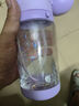 迪士尼兒童水杯吸管杯夏款直飲水壺雙蓋提小學(xué)生耐摔背帶幼兒園吸管水杯 艾莎粉紫2蓋夏款杯（520ml）一個(gè) 曬單實(shí)拍圖