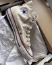 匡威（Converse）官方All Star經(jīng)典帆布男女高幫休閑運(yùn)動(dòng)小白鞋101009 101009/白色 37.5 曬單實(shí)拍圖