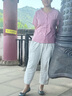 衣典零一（LEDIALYI）時尚減齡氣質(zhì)高級感棉麻兩件套裝女2025夏季女裝新款休閑九分褲子 粉色+杏色 M （建議95-112斤） 曬單實拍圖