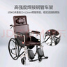 魚躍(yuwell)手動輪椅車H059B老人半躺護理型帶坐便椅餐板鋼管可折疊 曬單實拍圖