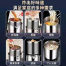 金湯銀餃316不銹鋼防燙木柄油炸鍋家庭炸雞薯?xiàng)l省油小炸鍋多功能 炸鍋+炸籃 12.7cm 曬單實(shí)拍圖