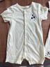 英氏（YEEHOO）【2件裝】嬰兒哈衣新生兒連體衣包屁衣夏季爬服純棉寶寶短袖薄款 奶牛襟哈【2件裝】 80cm 曬單實(shí)拍圖