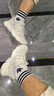adidas「增嗨鞋」HAIWEE復(fù)古厚底增高老爹鞋男女阿迪達(dá)斯三葉草   白/淺米色（推薦選大半碼）   36.5 曬單實(shí)拍圖