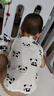 棉大班（MIANDABAN）男寶寶背心夏季薄款純棉嬰幼兒琵琶衣兒童跨欄上衣打底吊帶衫夏裝 大熊貓+凈灰藍(lán) 90 cm 曬單實(shí)拍圖