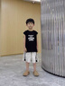 G.DUCKKIDS男童套裝夏季2025新款中大兒童背心運(yùn)動(dòng)服韓版男孩痞帥氣時(shí)髦衣服 黑色 120 （建議身高110cm  6-7歲）cm 曬單實(shí)拍圖
