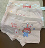 浪莎兒童內褲女童寶寶四角褲寶寶純棉平角短褲中大童女孩不夾屁屁 兔子女孩 6條 150 建議體重55-64斤 曬單實(shí)拍圖
