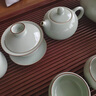 京峰閣 汝窯茶具整套高檔 家用送禮開(kāi)片可養(yǎng)描金茶壺茶杯蓋碗茶洗泡茶器 西施壺豆青大套組 14頭 曬單實(shí)拍圖
