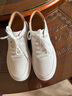 名郎男鞋新款時(shí)尚百搭真皮休閑鞋輕便舒適小白鞋厚底板鞋男 白色 【皮鞋尺碼】 40 曬單實(shí)拍圖