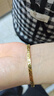 周六福碎碎冰黃金手鐲女足金鐲子七夕禮物計價A1013248 約8.71g 58mm  曬單實拍圖