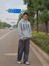Gap【情人節(jié)】男女裝秋季新款印花抓絨寬松套頭連帽衫衛(wèi)衣786923 淺灰色 XL (180/100A) 亞洲尺碼 曬單實(shí)拍圖