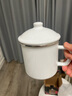 歐麗家 特厚搪瓷杯辦公杯咖啡馬克杯水杯古茶缸大號(hào)帶蓋子個(gè)性懷舊特厚款搪瓷杯 12cm特厚白色搪瓷杯一個(gè)（容量1000ml） 曬單實(shí)拍圖