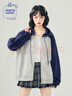 JEANSWEST CLUB真維斯開衫撞色衛(wèi)衣外套女秋款寬松休閑美式復(fù)古運(yùn)動(dòng)風(fēng)連帽衛(wèi)衣 曬單實(shí)拍圖