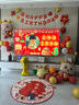 倍歡喜 龍寶寶一周歲禮生日場(chǎng)景氣球布置裝飾背景墻抓周用品儀式道具 周歲投屏套餐-1 曬單實(shí)拍圖