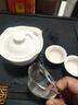 恩壽溯普洱茶壺防燙蓋碗陶瓷家用泡茶器大號(hào)單個(gè)手抓泡茶壺茶水分離杯子 防燙大號(hào)-水點(diǎn)桃花(帶2杯子) 曬單實(shí)拍圖