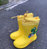 牧萌兒童雨鞋男童女童防水立體寶寶防滑耐磨卡通雨靴 挖掘機恐龍 20碼 曬單實拍圖