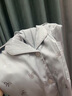 帶胸墊冰絲睡衣女夏季新款短袖長褲提花甜美三件套外穿家居服套裝 6612薄荷綠 L 曬單實拍圖