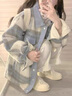 蕓蕁外套女2025新款小個(gè)子感女生春秋季外套小香風(fēng)氣質(zhì)顯瘦格紋毛呢夾 天藍色 天藍色夾克毛呢 M 曬單實(shí)拍圖