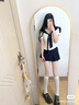 MAYBEYOND牛仔褲男夏季寬松直筒褲子男美式休閑闊腿長褲 MA74黑灰 2XL 曬單實拍圖
