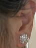 無痛感吸鐵石磁吸耳釘耳夾女無耳洞夏耳貼耳環(huán)高級(jí)感小眾磁鐵耳飾 磁吸式耳夾.白色水晶款 曬單實(shí)拍圖