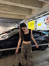 JIOESC黑色方領(lǐng)工字吊帶背心女夏外穿內(nèi)搭寬肩帶美式短款無(wú)袖遮副乳上衣 黑色 L 推薦95-105斤 曬單實(shí)拍圖