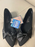 斯凱奇（Skechers）女鞋夏季蝴蝶淺口單鞋尖頭瑪麗珍鞋透氣舒適平底鞋158930 黑色/BLK 36.5 曬單實拍圖