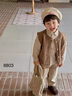 G.DUCKKIDS小黃鴨童裝兒童裝男童套裝春秋1-3歲小孩子衣服小熊毛衣三件套潮 咖啡色 cm 80 曬單實(shí)拍圖