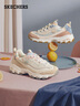 斯凱奇（SKECHERS）女鞋秋季奶茶熊莫蘭迪熊貓鞋厚底增高老爹百搭休閑運動(dòng)鞋149238 曬單實(shí)拍圖