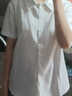 JRET2025夏季新款寬松休閑薄款雪紡白色襯衫女通勤面試短袖襯衣上衣潮 白色  L 曬單實(shí)拍圖